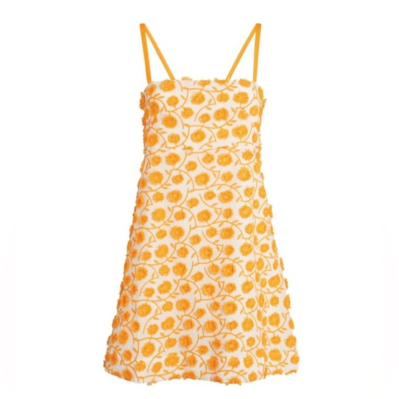 THREE GRACES Embroidered Marigold Mini Dress size 6 - Picture 2 of 15